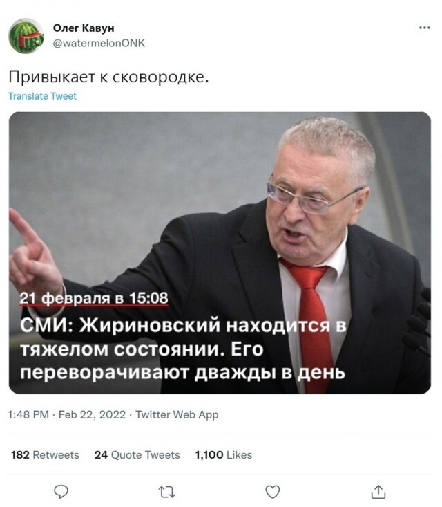 Привыкает к сковородке