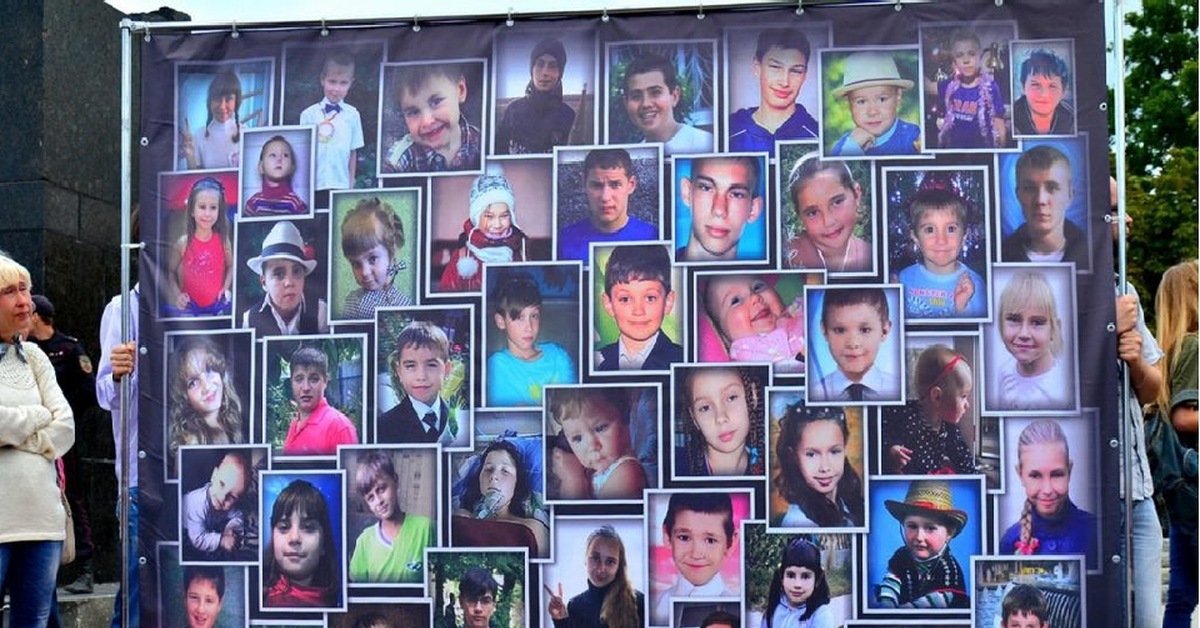 Убивают детей донбасса. Коллаж погибших на Донбассе.