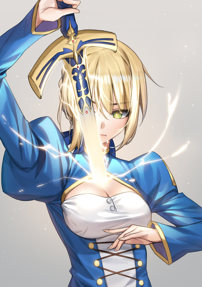      , Anime Art, , , Fate, Fate-stay Night, Saber, , Genshin Impact, Raiden Shogun (Genshin Impact)