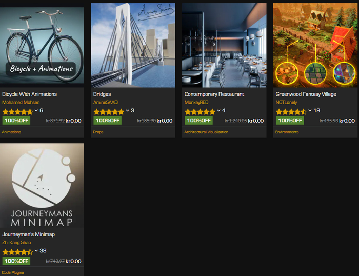 [PC] Unreal Engine – набор ассетов. Бесплатно вместо 29 999 Халява, Unreal Engine, Gamedev