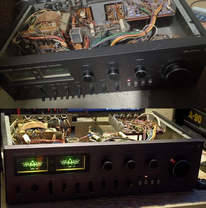 Большое восстановление усилителя 78го года Universum V2686 (System 8000), часть первая Ремонт, Самоделки, Электрика, Ремонт техники, Электроника, Усилитель, Восстановление, Реставрация, Винтаж, Видео, Длиннопост