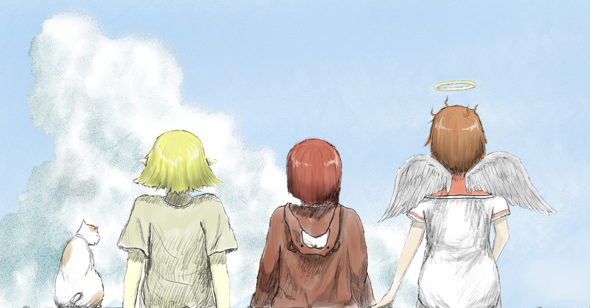 Under seven. Haibane Renmei Art. Союз Серокрылых Курамори.