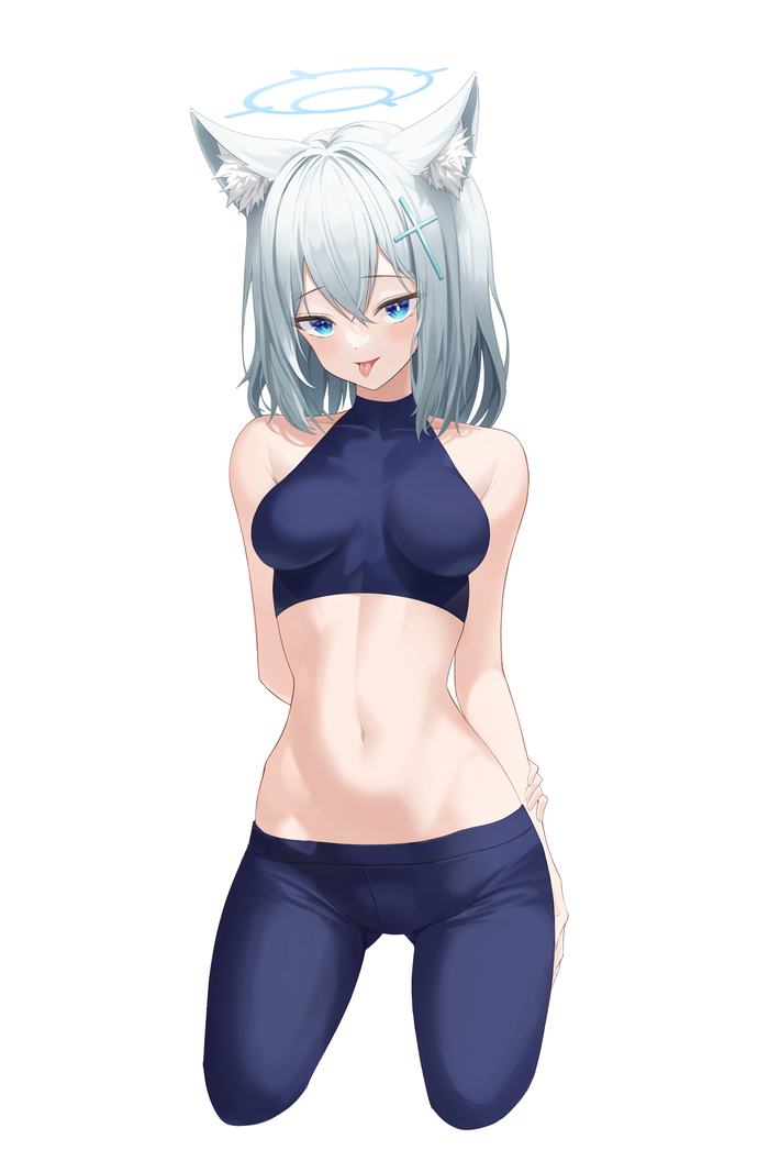 Sunaookami Shiroko , Anime Art, Sunaookami Shiroko, Blue Archive, , , Animal Ears