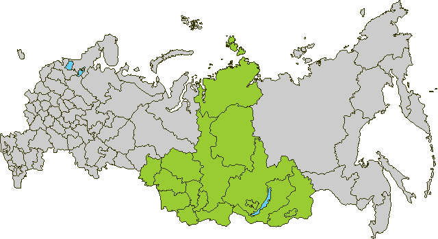 Карта Сибирского Федерального Округа