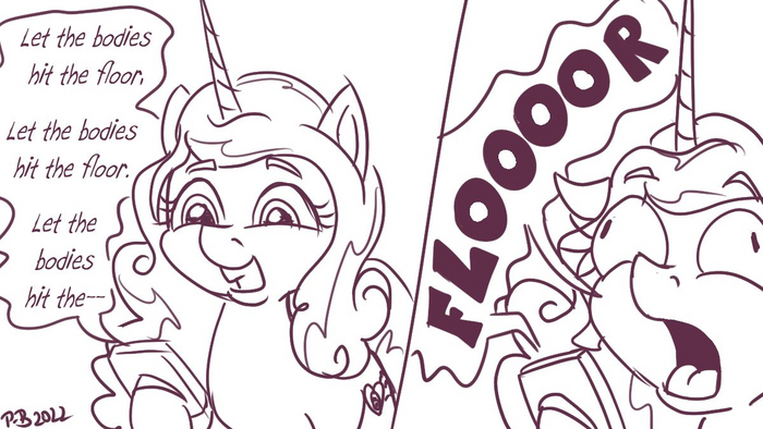 Bodies My Little Pony, Izzy Moonbow, Pony-berserker, Drowning Pool