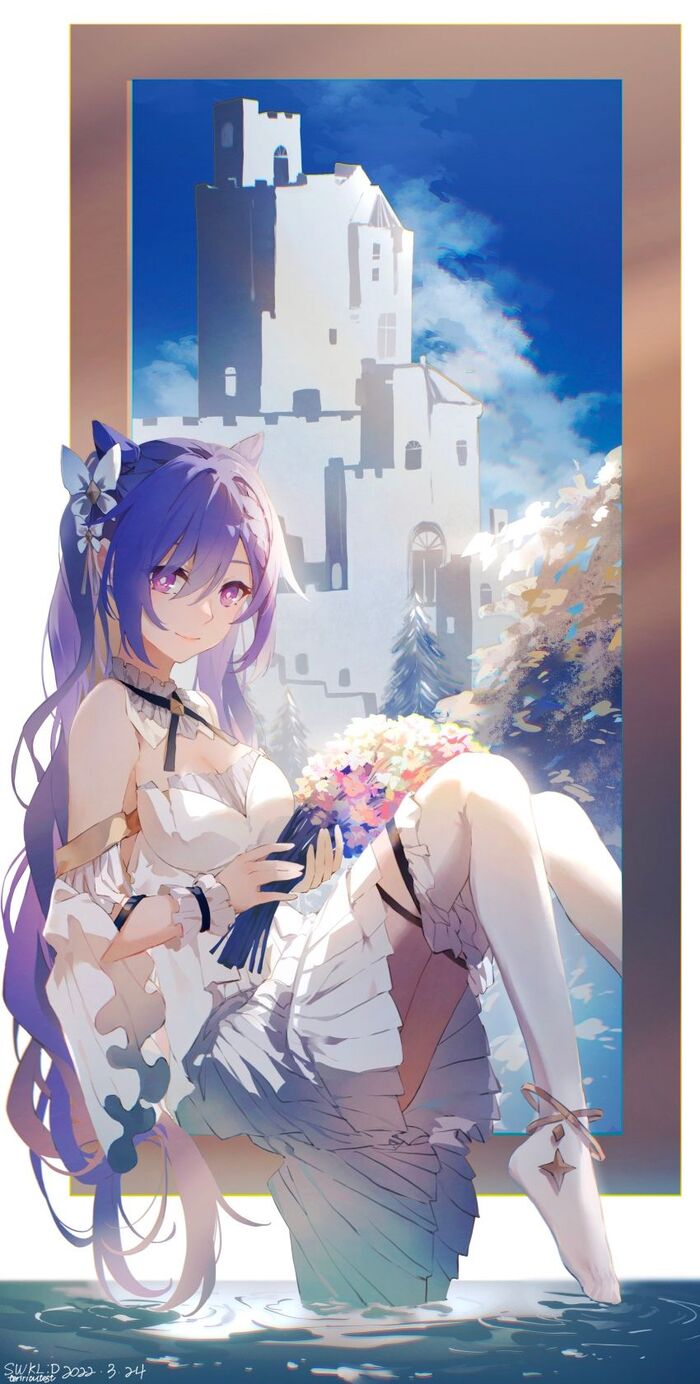 Keqing , Anime Art, Genshin Impact, , Keqing (Genshin Impact), , Swkl