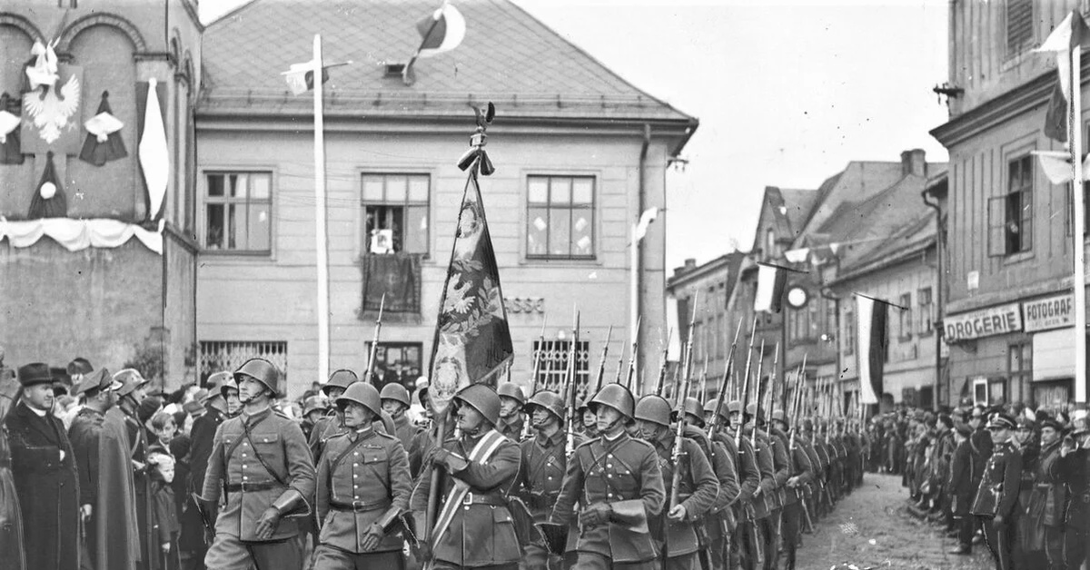 Польша начала вторую мировую. Польская оккупация Чехословакии 1938. Польша и Германия в оккупированной Чехословакии 1938. Оккупированная Польша 1939. Польша Тешинская область 1938.
