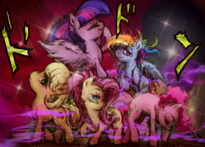    My Little Pony, Twilight Sparkle, Fluttershy, Applejack, Rainbow Dash, Pinkie Pie, Rarity, Jojos Bizarre Adventure, MLP Crossover, Plotcore