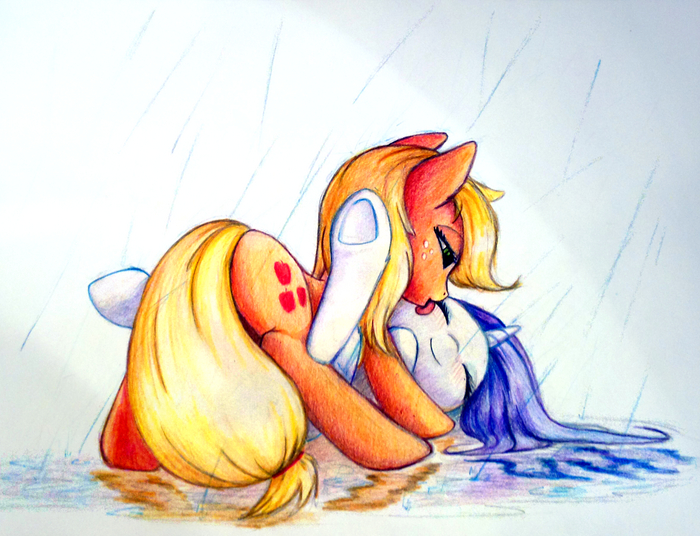  My Little Pony, Applejack, Rarity, MLP Edge, Sokolas