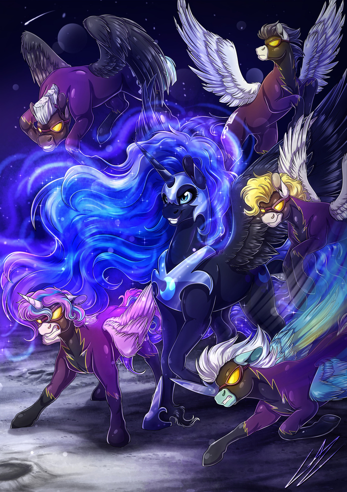    My Little Pony, Nightmare Moon, Shadowbolts, Flurry Heart, Ponyart, , Lupiarts