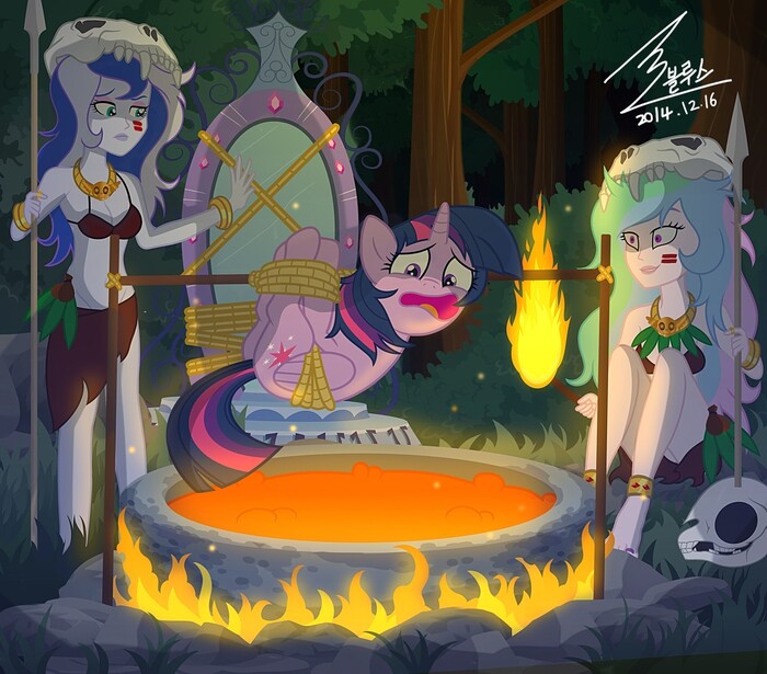     My Little Pony, Ponyart, Twilight Sparkle, Princess Luna, Princess Celestia, , 0bluse