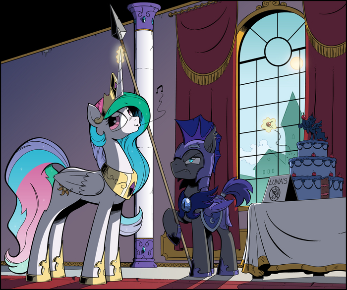   My Little Pony, Ponyart, Princess Luna, Princess Celestia, Batpony, Night Guard
