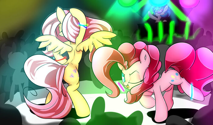   My Little Pony, Ponyart, Pinkie Pie, Fluttershy, Vinyl Scratch, Madacon