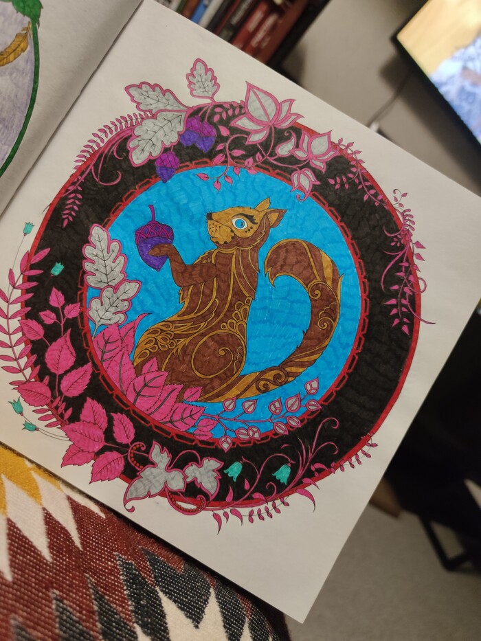 Раскраска Зачарованный лес Хобби, Раскраска-антистресс, Раскраска, Хвастовство, Цветные карандаши, Зачарованный лес, Длиннопост, Рукоделие без процесса