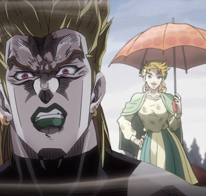 Even Dio is afraid of the other hot blonde