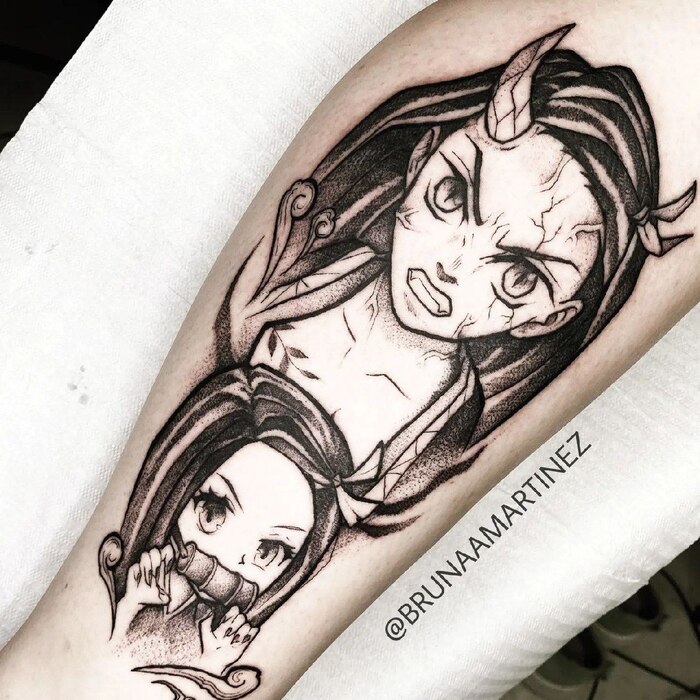 Anime tattoo , ,  , Anime Art, Tattooink