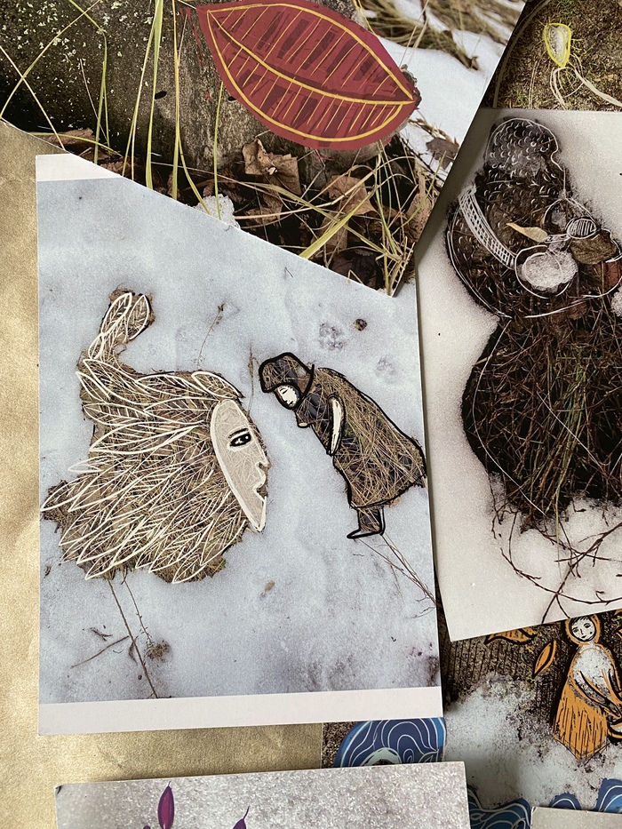 Мои открытки по серии "Тайные песни снега" Иллюстрации, Фотография, Творчество, Длиннопост