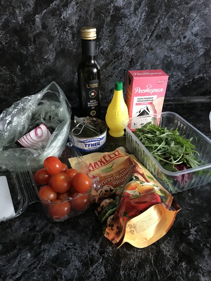 Салат с конс тунцом и рукколой Тунец, Салат, Без мяса, Длиннопост, Еда, Рецепт