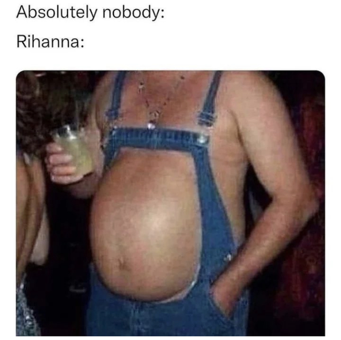 Рианна и ее беременность Мемы, Юмор, Картинка с текстом, Беременность, Rihanna
