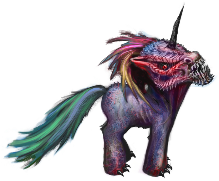 Equus Ferrus Democornus