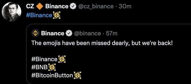   Binance Binance, , Twitter, 