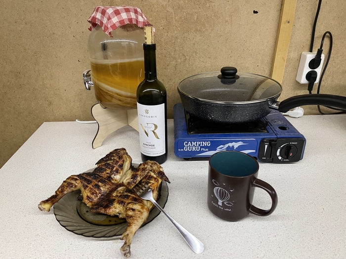Деревня) Деревня, Курица, Еда, Готовка на костре, Алкоголь, Вино, Личный опыт, Длиннопост