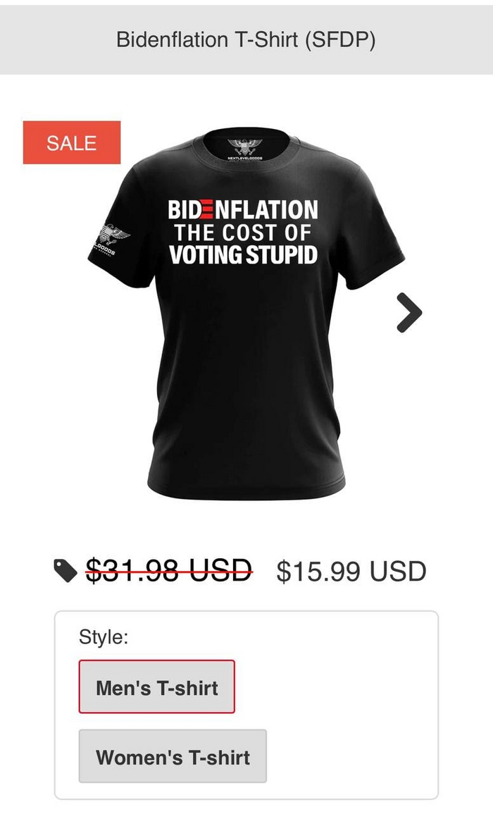 Байденфляция - новый термин и мерч республиканской партии Политика, Джо Байден, Инфляция, Мерч, США, Длиннопост