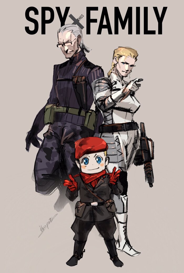Spy x Family MGS edition Metal Gear Solid, Spy X Family, Anime Art, , 