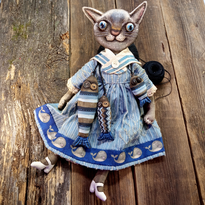 Кошки, как и жизнь, состоят из мелочей) Авторская игрушка, Рукоделие без процесса, Декор, Кот, Бирманская кошка, Интерьерная кукла, Длиннопост