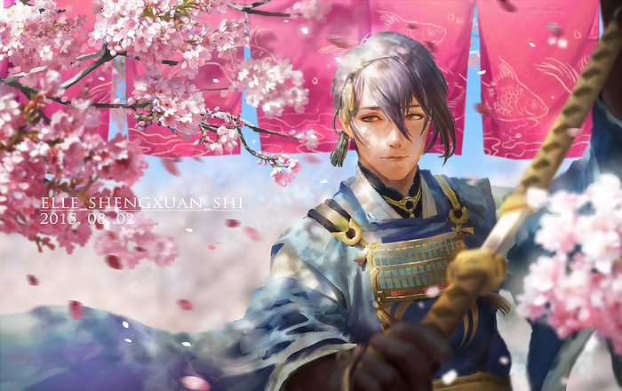  , Anime Art, Touken Ranbu, Mikazuki Munechika, 