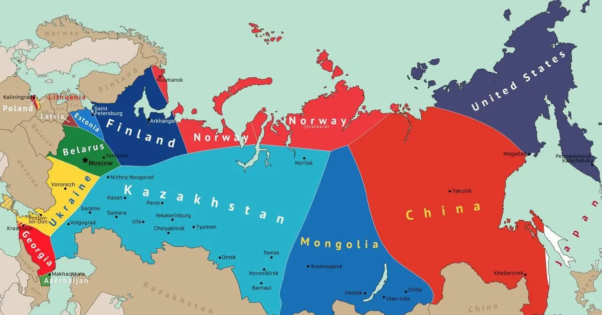 Захватить все страны. Карта развала России 2022. Карта распада России. Карта разделения России. Будущая карта России.