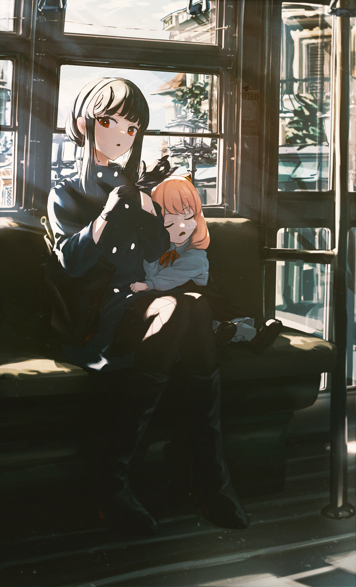     Anime Art, , Yor Forger, Anya Forger, Arknights, , Spy X Family