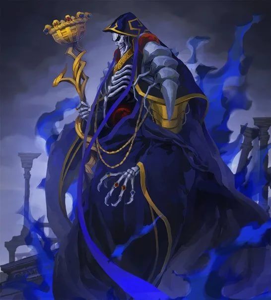     , , Anime Art, Overlord, Ainz Ooal Gown