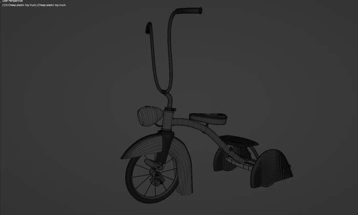Просто велик ) 3D моделирование, Blender, Компьютерная графика, 3D, Велосипед, Игрушки, Длиннопост
