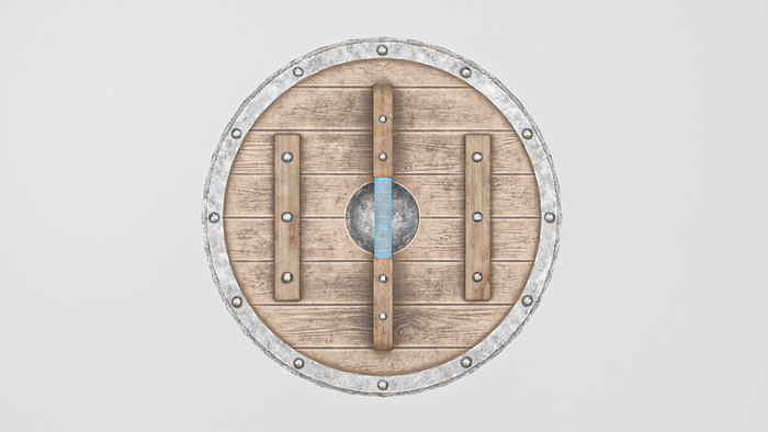 Щит викинга;)Немного изменил + добавил сетку:) 3D, 3D моделирование, Blender, 3D графика, Компьютерная графика, Low poly, Викинги, Щит, Длиннопост