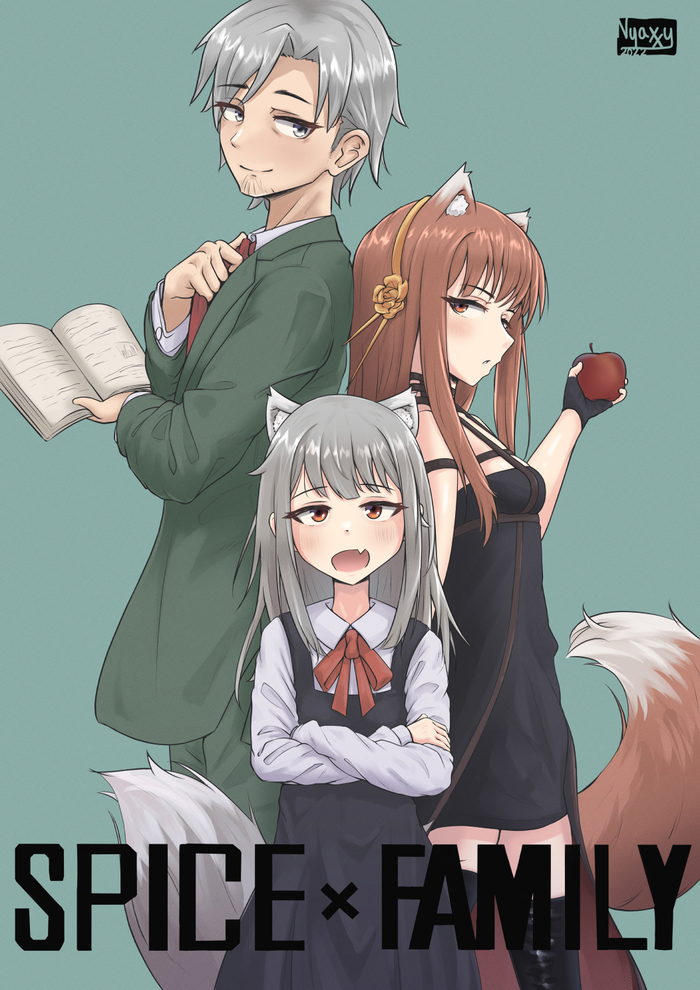   , , Anime Art, , Spy X Family, Spice and Wolf, Holo, Kraft Lawrence, Myuri, Wolf and Parchment