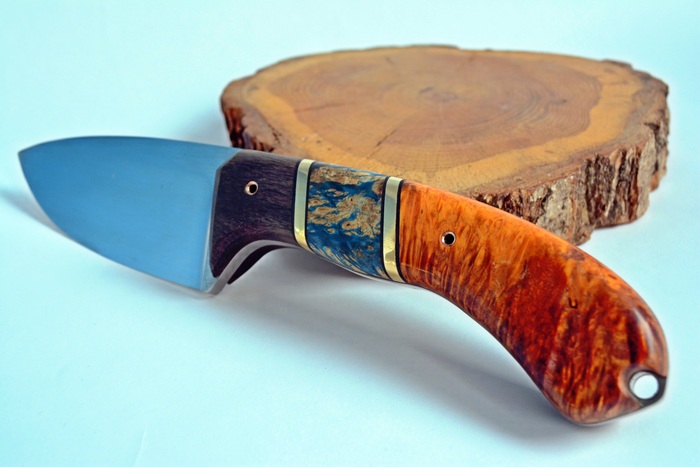 Яркий резак Нож, Творчество, Рукоделие без процесса, Х12мф, Кожа, Стабилизированаая древесина
