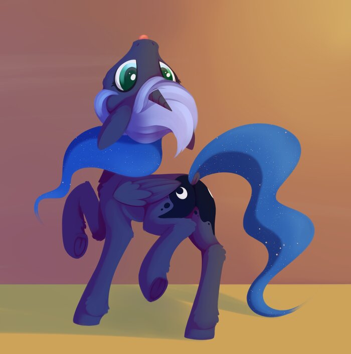 Moon horse blep , My Little Pony, Ponyart, Princess Luna, Dusthiel