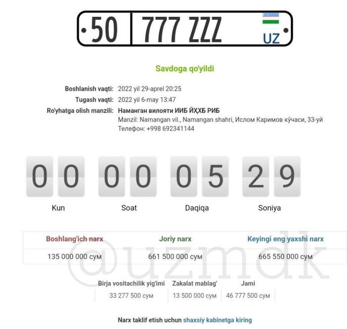 Интересный номер за интересную цену