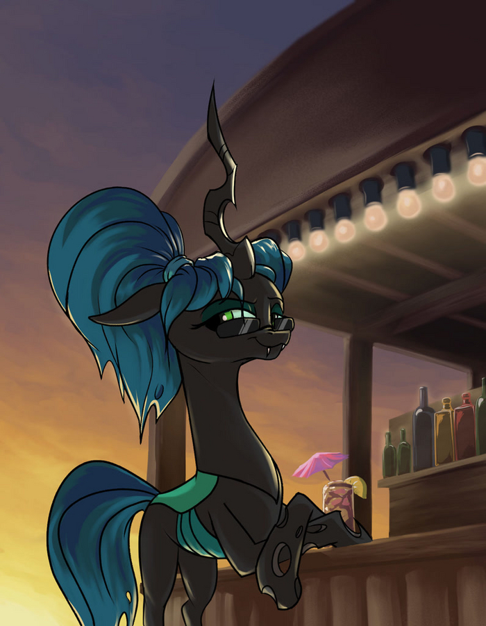 Bug on Break My Little Pony, Queen Chrysalis, Rocket-lawnchair