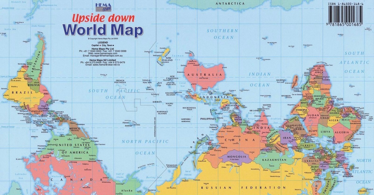 Карта мира для австралии