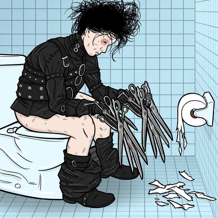 Еще и крышку не поднял...