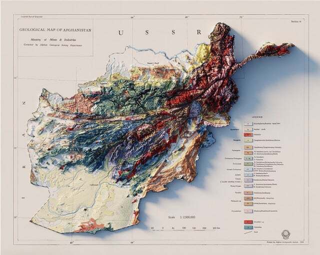 Геологическая карта афганистана