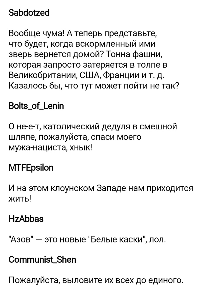 Воззвание жен "азовцев" к папе римскому Азов, Фашисты, Reddit, Комментарии, Форум, Папа Римский, Спецоперация, Комбинат, Азовсталь, Подвал, Длиннопост, Политика, Украина