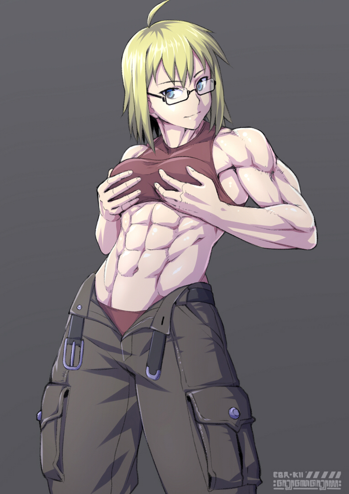   !  , ,   ,  , , Anime Art, , , Ebr-kii, , , Muscleart, Original Character