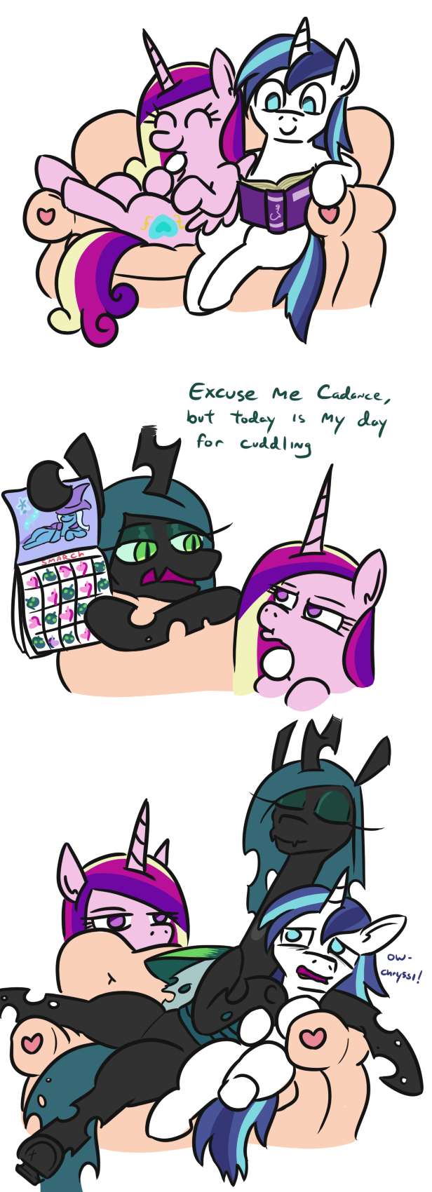    My Little Pony, Ponyart, Princess Cadance, Queen Chrysalis, Shining Armor, Jargon Scott, 