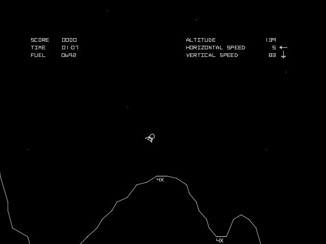#40 Обзор Lunar Lander (1979) Видеоигра, Ретро-игры, Обзор, Высадка на луну, Длиннопост, Lunar Lander