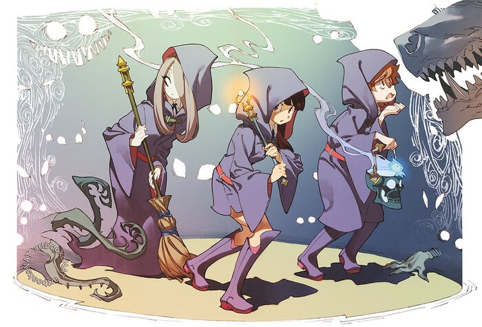  Yoshinari Illustrations    Little Witch Academia, Kagari Atsuko, Sucy Manbavaran, Anime Art, , , , , Lotte Jansson