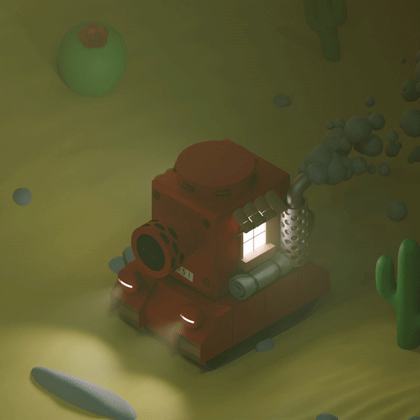 Red Tank 3D, 3D , Blender,  , , , , , , 