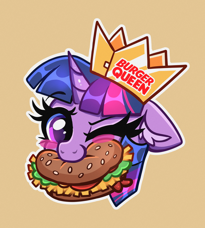 Burger Queen My Little Pony, Twilight Sparkle, Ravensunart